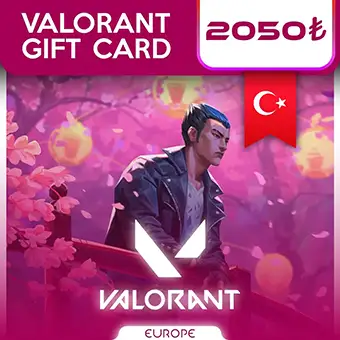 گیفت کارت ولورانت پوینت 2050 تایی ترکیه | Valorant Point Gift Card Turkey