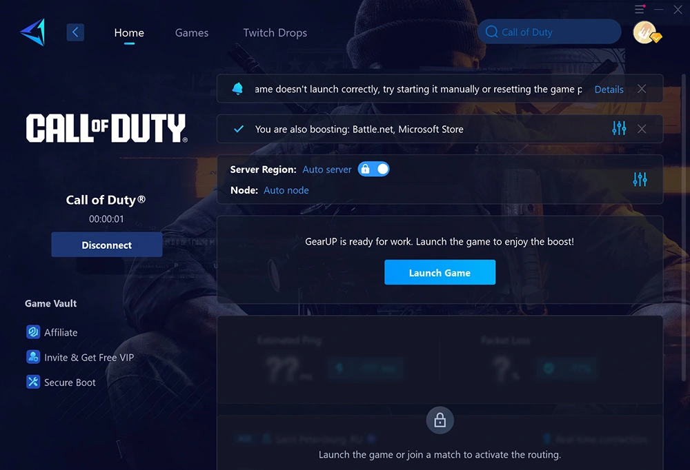 بهترین تحریم شکن برای Call of Duty | مقایسه GearUP با ExitLag و دیگر رقبا 10 gearup cod boost